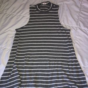 Long striped turtle neck shirt